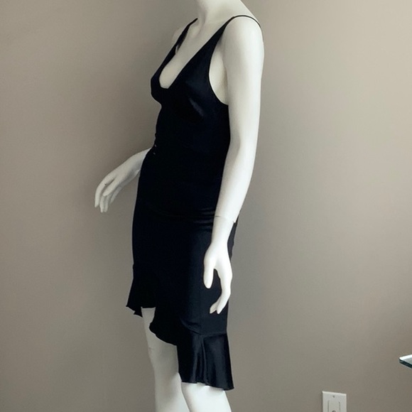 MARCIANO Black 96% Silk Stretchy Cocktail Dress Size XS - Picture 6 of 9